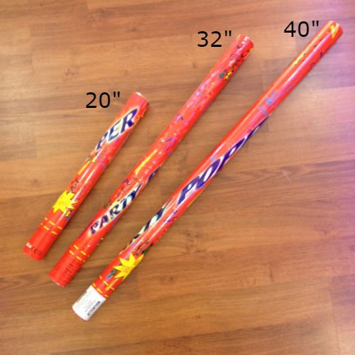 4 Pack of 32 Inch Party Confetti Tubes Strings and colorful scrapings for Parties, Weddings and Celebrations