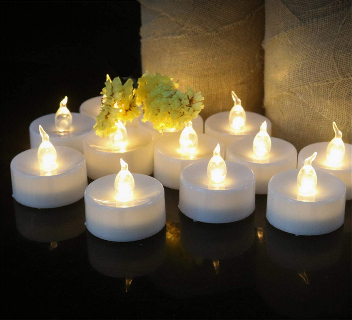 Romantic LED candle - White light (24 Pieces)