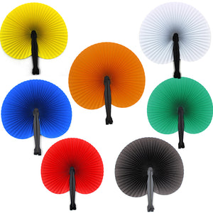 36 Pieces 5.5 Inches Foldable Bright Paper Fans