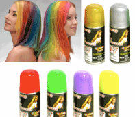 6 Pieces of Fluorescent Color Hairsprays in 6 different colors