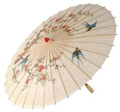 12 Pieces Assorted 33" Rice Paper Chinese Parasol