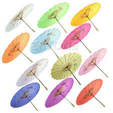 12 Pieces 22" Chinese Parasol Assorted Colors for Weddings and Party Decorations