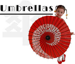 12 Pieces Red Chinese Rice Paper Parasol