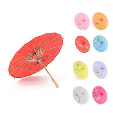 12 Pieces 22" Chinese Parasol Assorted Colors for Weddings and Party Decorations