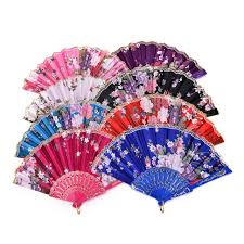 36 Pieces Assorted Color Chinese Silk Fan
