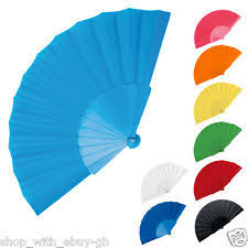 36 Pieces of Solid Color Plastic Folding Fan