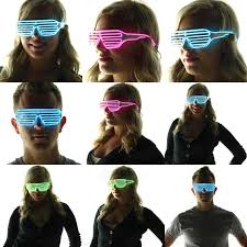 12 Pieces LED Flashing Shutter Party Glasses