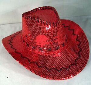 Red Sequin Cowboy Hat ( 12 Pieces)